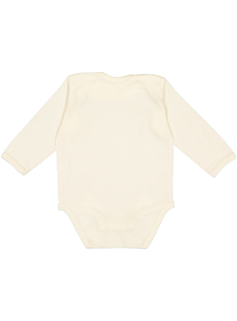 Baby Long Sleeve Bodysuit, 100% Cotton, Natural