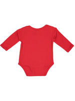 Load image into Gallery viewer, Baby Long Sleeve Bodysuit, 100% Cotton, Red
