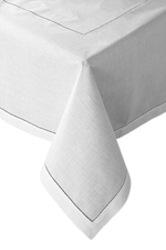 Load image into Gallery viewer, White Linen Hemstitched Tablecloths, Various Sizes
