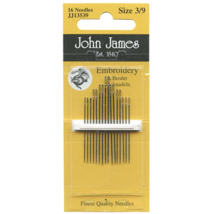 Embroidery Needles, Sizes 3-9, Ref. JJ13539 by John James®