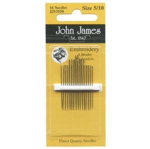 Embroidery Needles, Sizes 5-10, Ref. JJ13550 by John James®