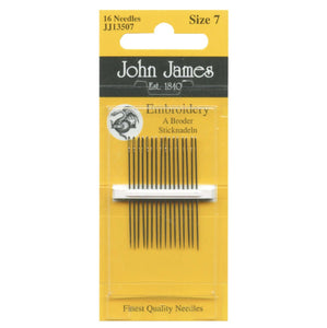 Embroidery Needles, Size 7, Ref. JJ13507 by John James®