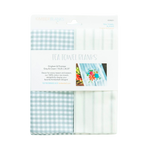 Load image into Gallery viewer, Tea Towels, Gingham &amp; Pinstripe Grey-Cream, Set of 2
