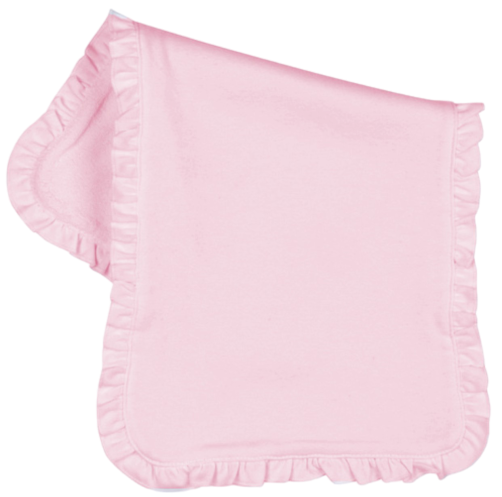 Embroidery Blank Set with Ruffle Trim, Pink Color