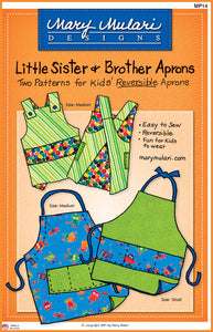 Little Sister & Brother Apron Printed Pattern by Mari Mulari