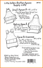 Load image into Gallery viewer, Little Sister &amp; Brother Apron Printed Pattern by Mari Mulari
