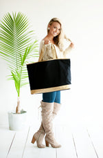 Load image into Gallery viewer, Cabana Tote (Black)
