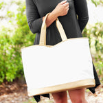 Load image into Gallery viewer, Cabana Tote (Creme &amp; Gold)
