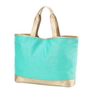 Cabana Tote (Mint & Gold)