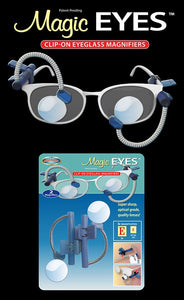 Magic Eyes, Clip-on Eyeglass Magnifier by Taylor Seville