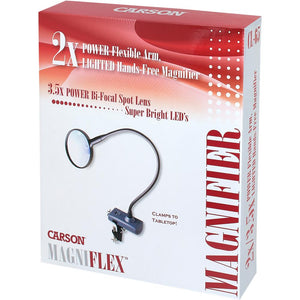 MagniFlex Flexible Arm Lighted Hands-Free Magnifier by Carson