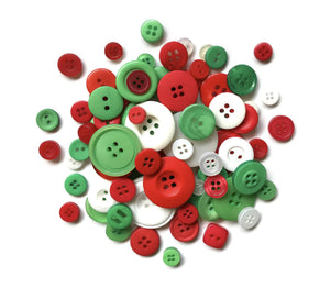 Buttons Mason Jars, Christmas