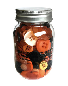 Buttons Mason Jars, Halloween