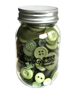 Load image into Gallery viewer, Buttons Mason Jars, Leafy Green

