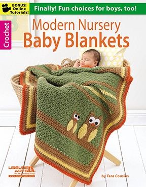 Crochet:  Modern Nursery Baby Blankets by Tara Cousies