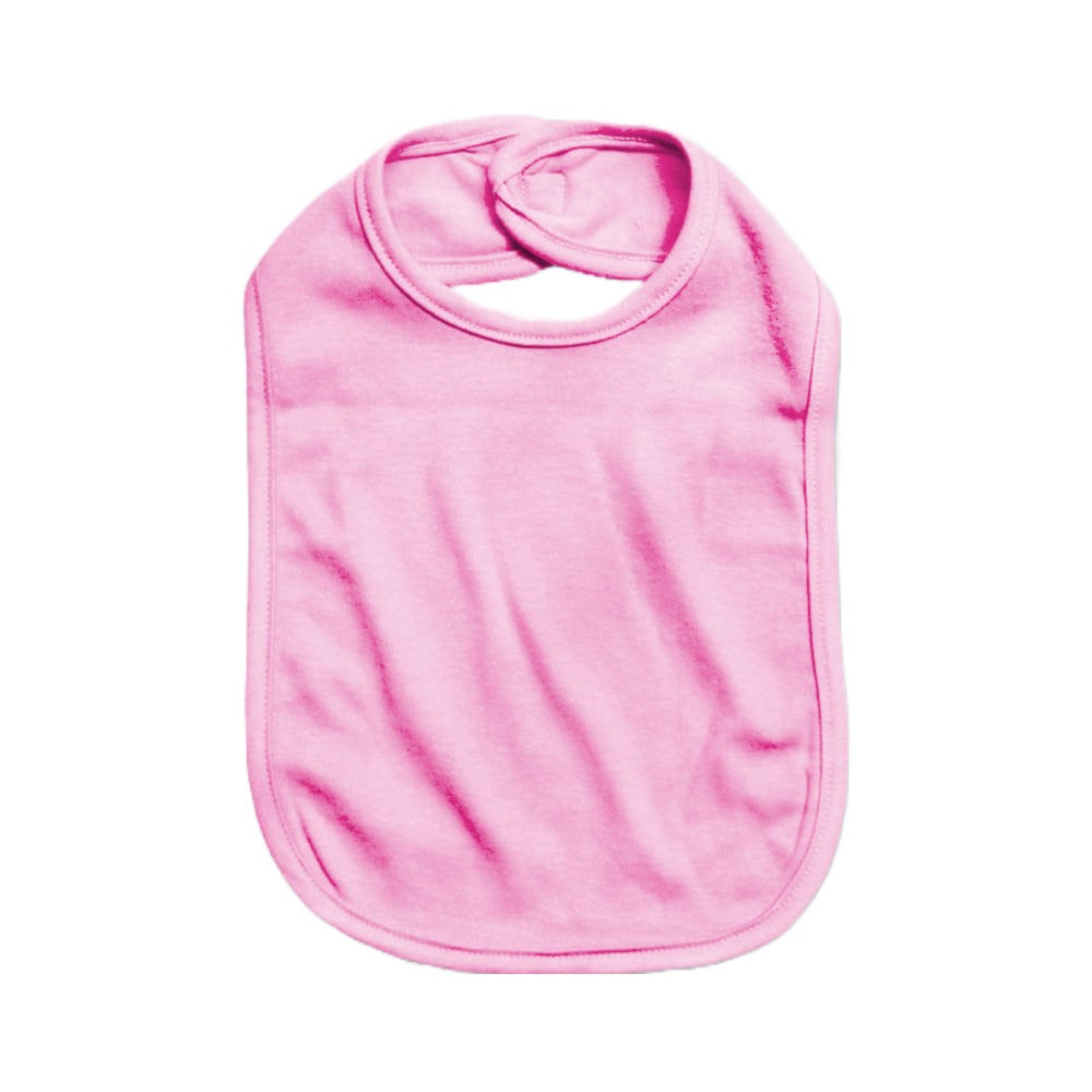 Baby Bib,  65% Polyester - 35% Cotton, 2 Ply, Pink