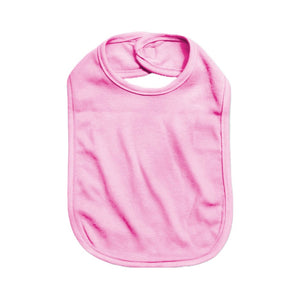Baby Bib,  65% Polyester - 35% Cotton, 2 Ply, Pink