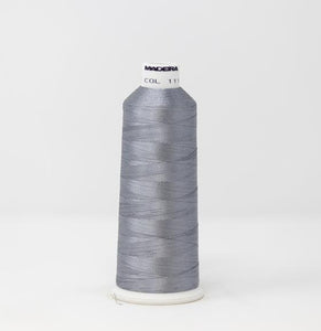 Overcast Gray Color, Classic Rayon Machine Embroidery Thread, (#40 Weight, Ref. 1118), Various Sizes by MADEIRA
