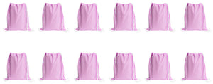 Sport Drawstring Bag, 100% Cotton, Light Pink Color