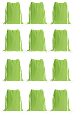Load image into Gallery viewer, Sport Drawstring Bag, 100% Cotton, Lime Color
