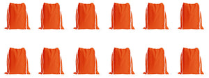 Sport Drawstring Bag, 100% Cotton, Orange Color