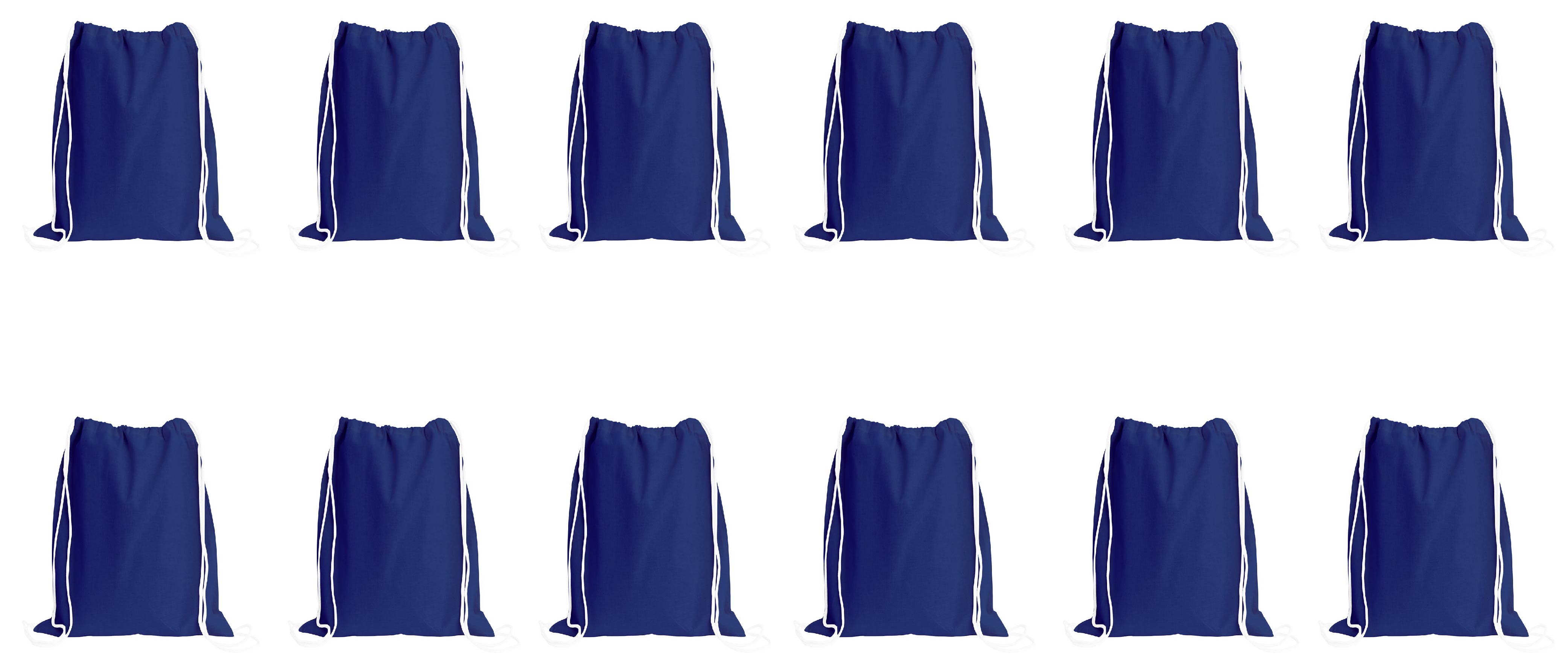 Sport Drawstring Bag, 100% Cotton, Royal Color