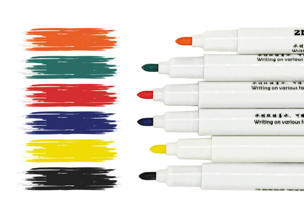 Kearing Permanent Fabric Touch-Up Markers - 6 Color Set