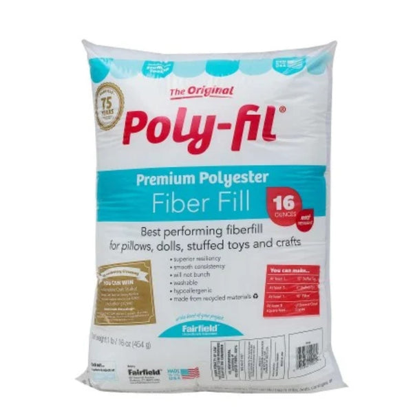 Fairfield The Original Poly-Fil, Premium Polyester Fiber Fill, Soft