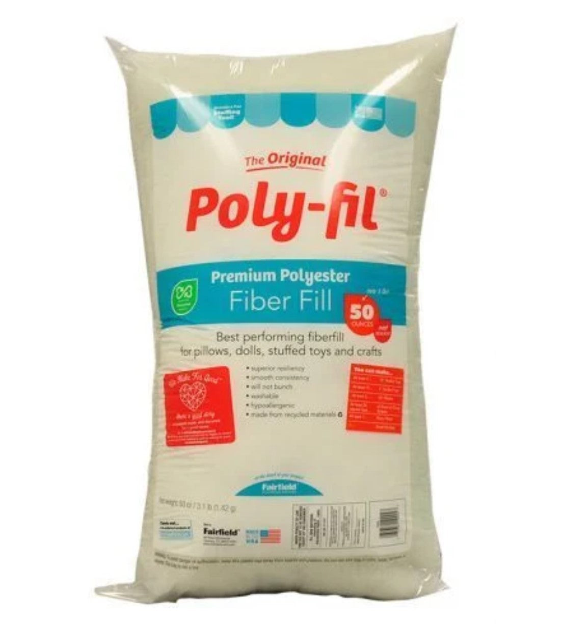 Premium Polyester Fiber Fill,   Various Weights