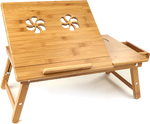 Load image into Gallery viewer, Portable Folding Wood Lap Tray with Storage Unit
