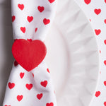 Load image into Gallery viewer, Red Hearts Napkins,  Set of 6
