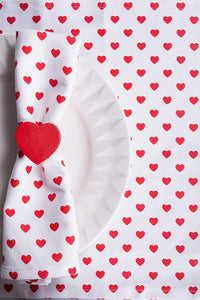 Red Hearts Placemats,  Set of 6