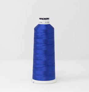 Regal Blue Color, Classic Rayon Machine Embroidery Thread, (#40 Weight, Ref. 1266), Various Sizes by MADEIRA