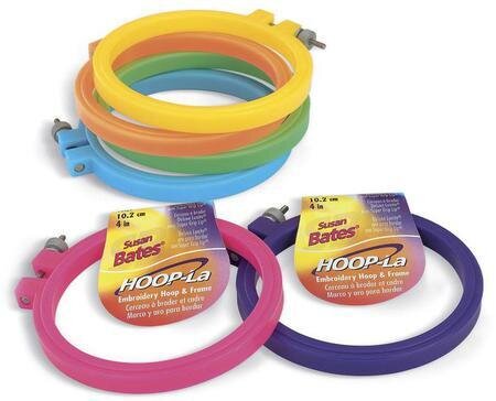 Round Plastic Deluxe HOOP-LA Embroidery Hoops  (Various Sizes) by Susan Bates