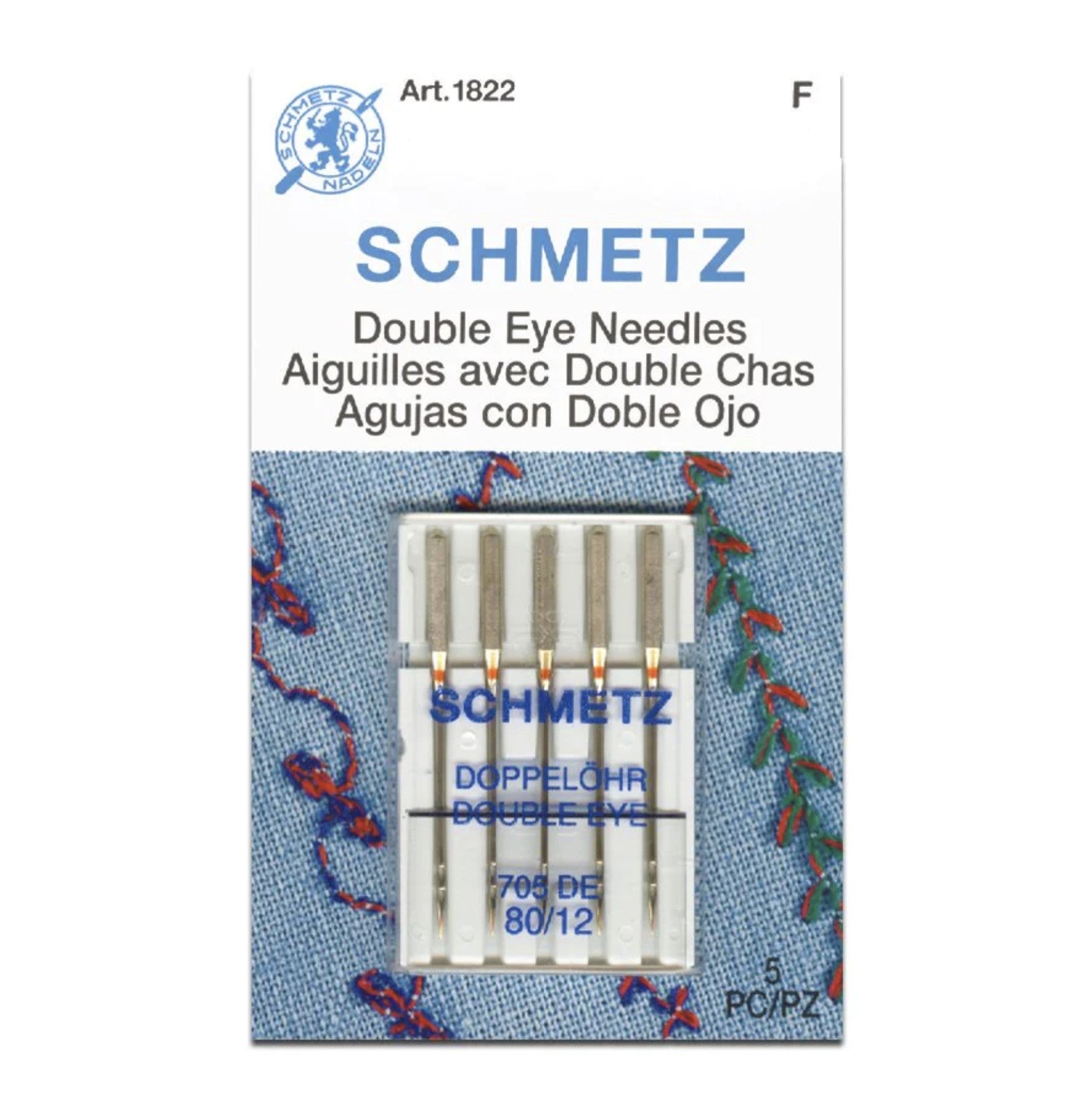 Aiguilles double chas Schmetz, 705 DE