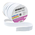 Load image into Gallery viewer, White Polyester Non-Roll Ribbed Elastic, 1in - Ref. 1NSS1105WHTE --  by Stretchrite®
