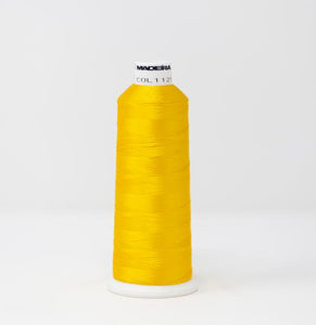 Saffron Yellow Color, Classic Rayon Machine Embroidery Thread, (#40 / #60 Weights, Ref. 1125), Various Sizes by MADEIRA