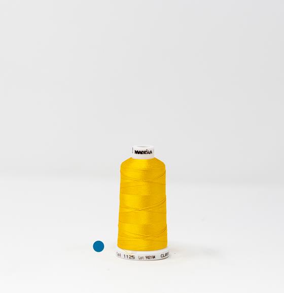 Saffron Yellow Color, Classic Rayon Machine Embroidery Thread, (#40 / #60 Weights, Ref. 1125), Various Sizes by MADEIRA