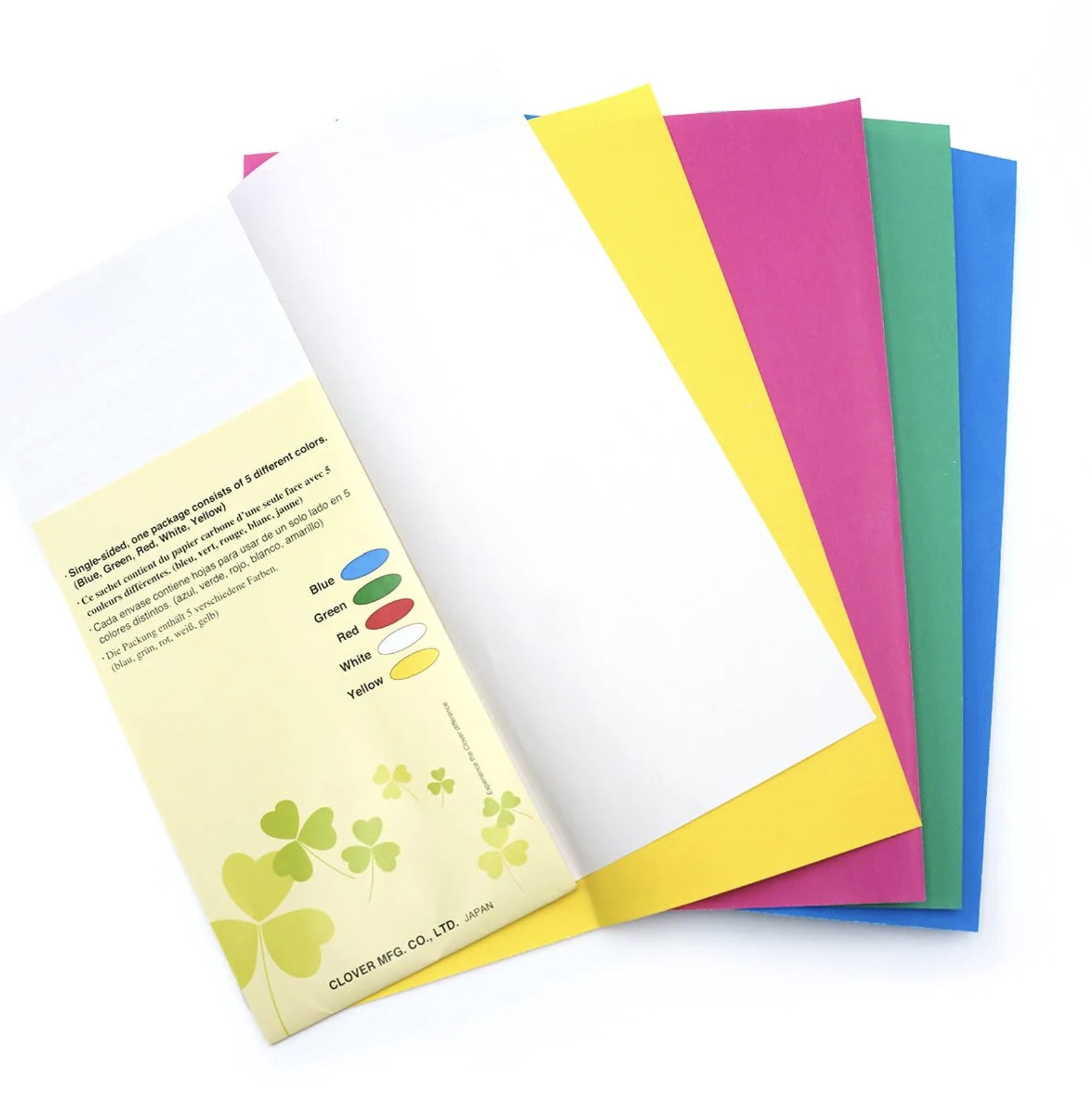 Chacopy Multi-color Tracing Paper, 5/pack  (12" x 10") by Clover