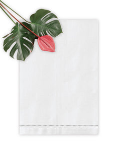 Guest Towel Pique Hemstitch, White Color