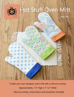 Load image into Gallery viewer, Hot Stuff Oven Mitt Printed Pattern by Around The Bobbin
