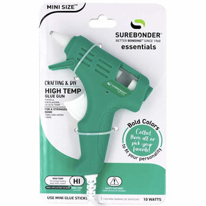 Mini Size High Temp Glue Gun, 10 Watt (Ref. GM-160SAG), Sage Green Colored Essentials Series by Surebonder®