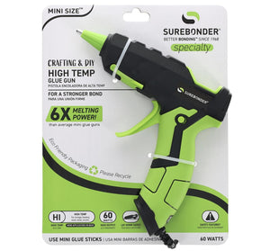 Mini Size High Temp Hot Glue Gun, 60 Watt (Ref. H-127F), Specialty Series by Surebonder®