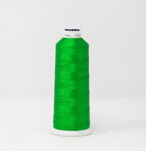Shamrock Green Color, Classic Rayon Machine Embroidery Thread, (#40 Weight, Ref. 1249), Various Sizes by MADEIRA