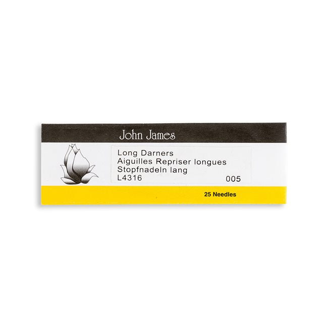 Long Darners Hand Sewing Needles, 25/pack, Various Sizes by John James®