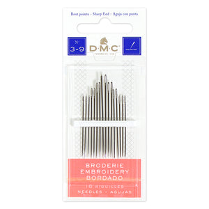 Embroidery Needles, Sharp End, (Sizes: 3-9) by DMC®