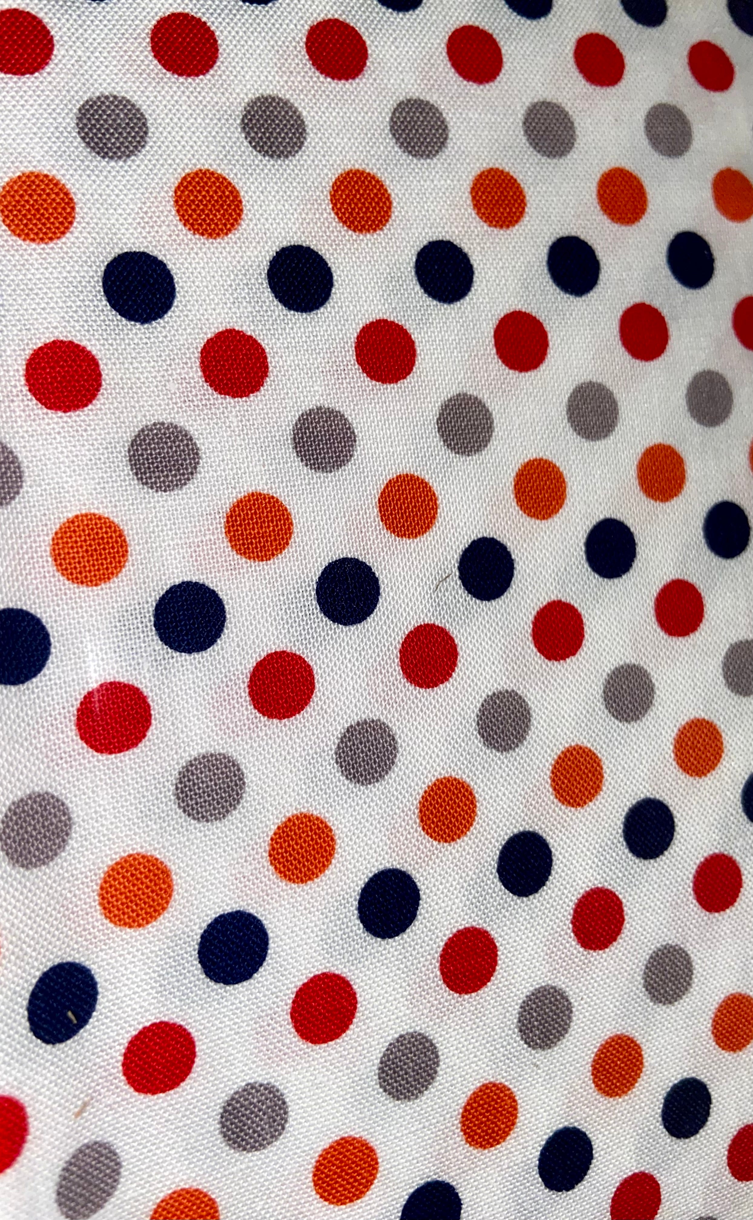 Small Dots Boy - Colored Polka Dots - White Background Fabric, 100% Cotton, Ref. C350-02 BOY, Small Dot Collection by Riley Blake Designs®