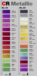 Color Card  (CR Metallic Soft Touch Polyester Embroidery Thread)  by MADEIRA