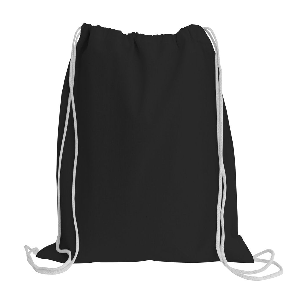 Sport Drawstring Bag, 100% Cotton, Black Color