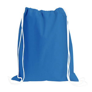 Sport Drawstring Bag, 100% Cotton, Blue Sea Color